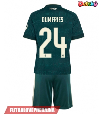 Lacne Dětský Futbalové dres Real Madrid Denzel Dumfries #24 2026-27 Krátky Rukáv - Preč (+ trenírky)